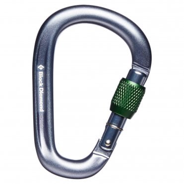 Black Diamond Pearlock Screwgate Carabiner - Grey