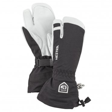 Hestra Army Leather Heli Ski 3 Finger Mitt - Black