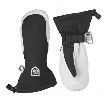 Hestra Heli Ski Womens Mittens - Black/Offwhite