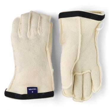 Hestra Heli Ski Wool Liner 5-Finger - Off White 1