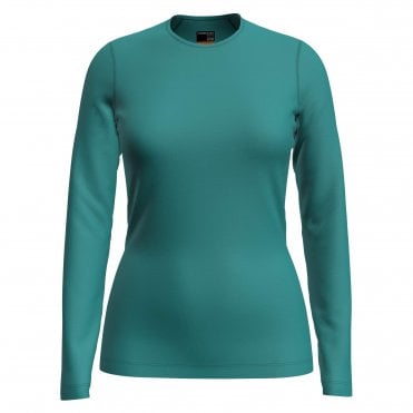 Icebreaker 200 Oasis Long Sleeve Womens Crewe - Flux Green