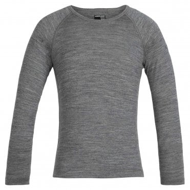 Icebreaker Merino 200 Oasis Long Sleeve Junior Crewe - Gritstone Heather