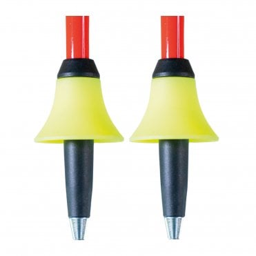 Leki Flextip DH GS + Downhill Baskets - Black/Neon Yellow