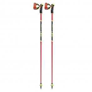 Leki WCR Lite GS 3D Ski Poles - Bright Red/Black/Neon Yellow