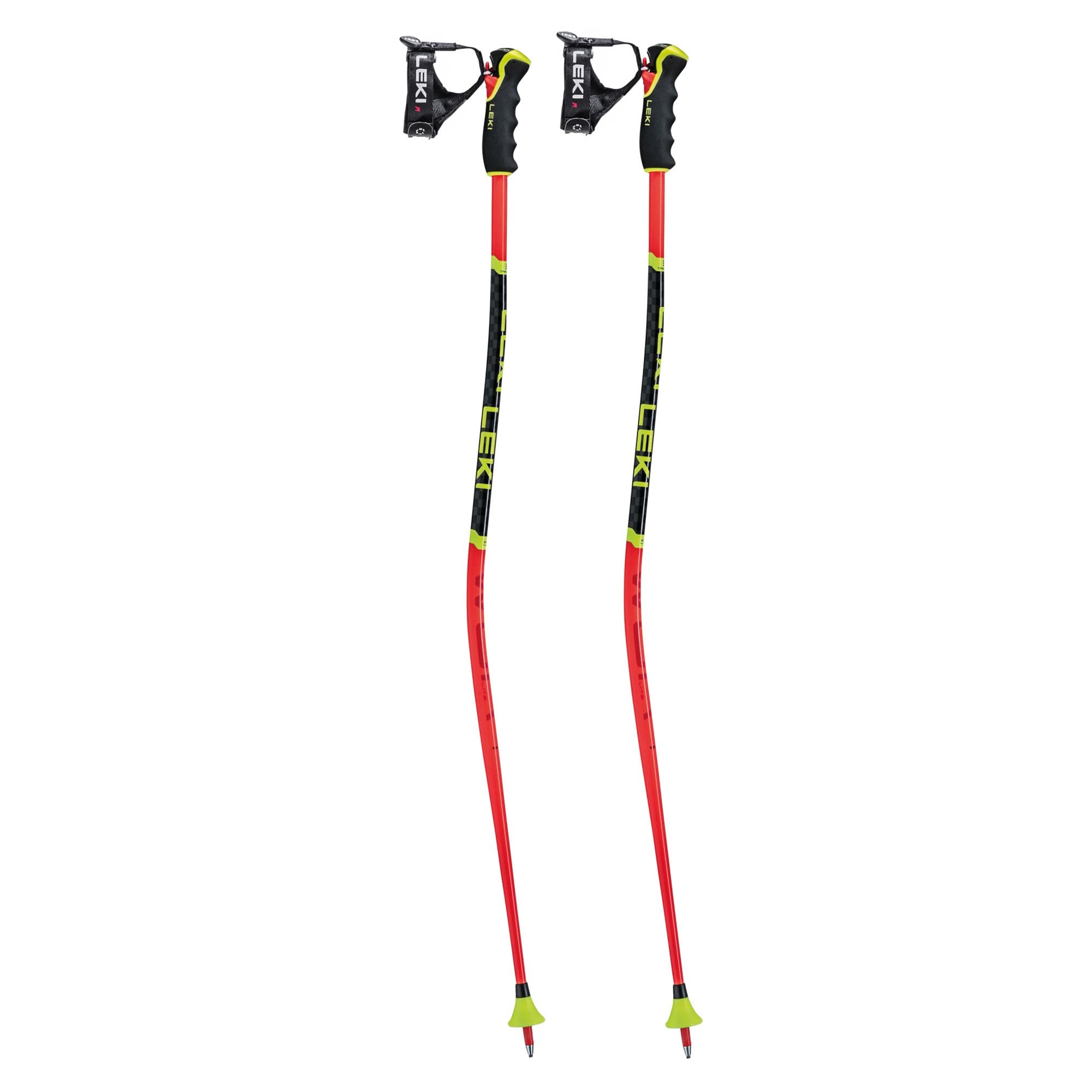 Leki WCR Lite GS 3D Ski Poles - Bright Red/Black/Neon Yellow