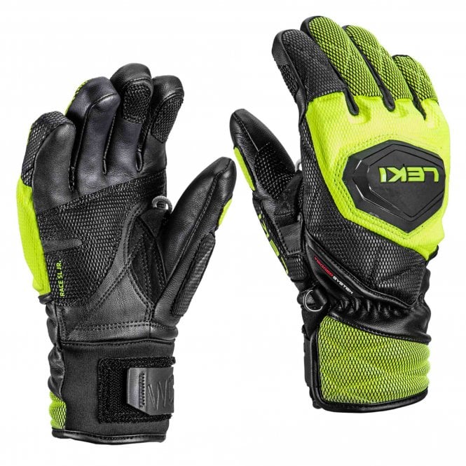 Leki  WCR Venom 3D Junior Gloves - Black-Ice/Lemon