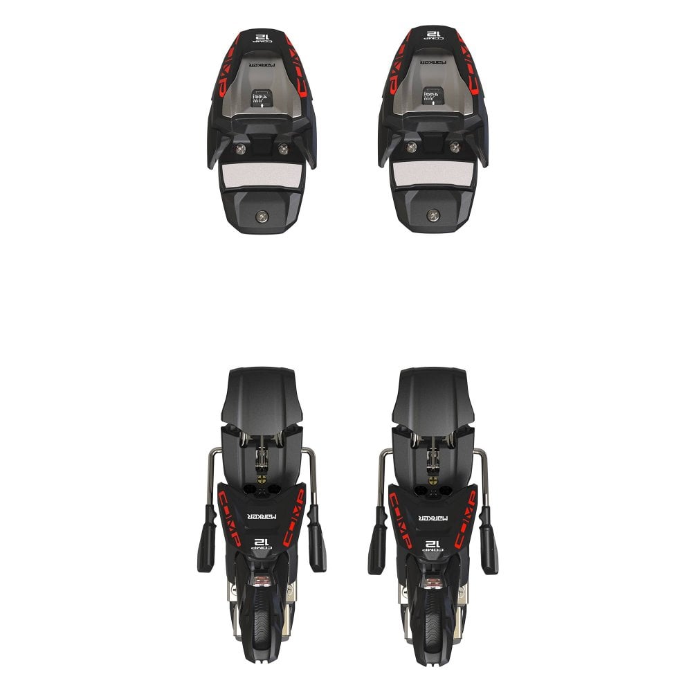 Marker Comp 12 Race Bindings - Black/Flo Red