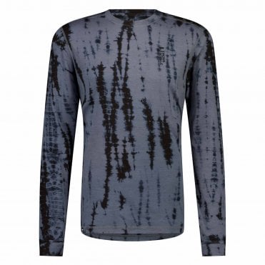 Mons Royale Cascade Merino Long Sleeve - Grey Tie Dye 1