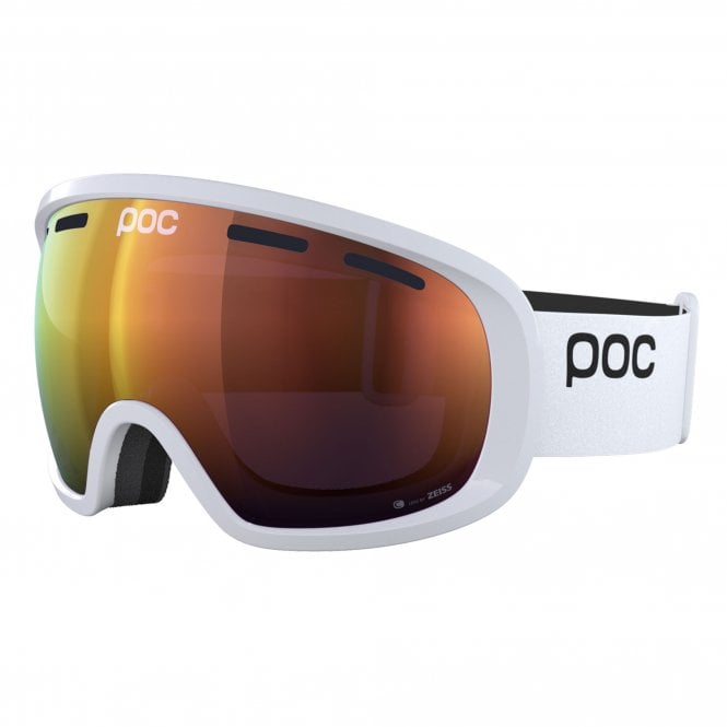 POC  Fovea Race Goggles - Hydrogen White/Partly Sunny Orange