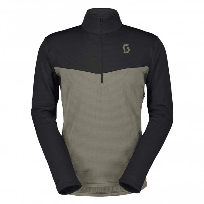 Scott  Defined Light Pullover Mid Layer - Dust Grey/Black