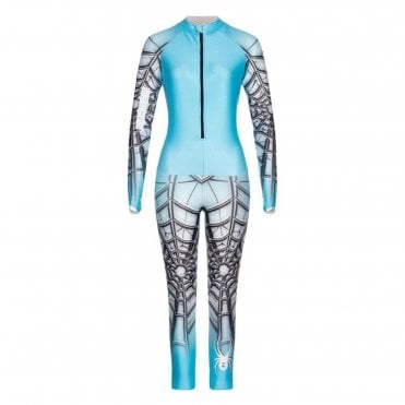 Spyder World Cup FIS DH Womens Race Suit - Bright Blue/White 1